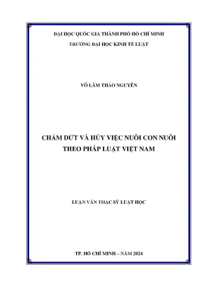 Chấm dứt và hủy việc nuôi con nuôi theo pháp luật việt nam