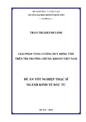 Giải pháp tăng cường huy động vốn trên thị trường chứng khoán việt nam