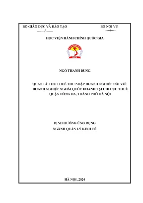 Quản lý thu thuế thu nhập doanh nghiệp đối với doanh nghiệp ngoài quốc doanh tại chi cục thuế quận đống đa thành phố hà nội