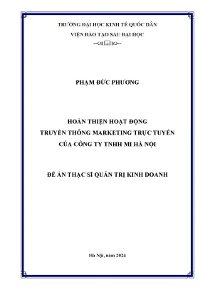 Hoàn thiện hoạt động truyền thông marketing trực tuyến của công ty tnhh mi hà nội