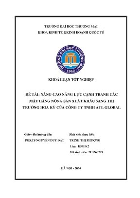 Nâng cao năng lực cạnh tranh các mặt hàng nông sản xk sang thị trường hoa kỳ của công ty tnhh atl global