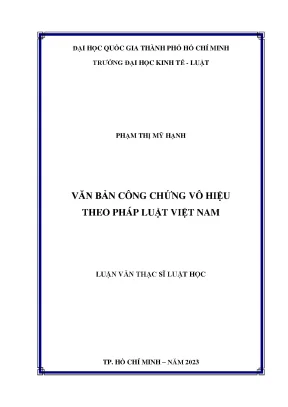 Văn bản công chứng vô hiệu theo pháp luật việt nam