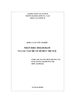 Nhãn hiệu hologram r nvà các vấn đề về sở hữu trí tuệ