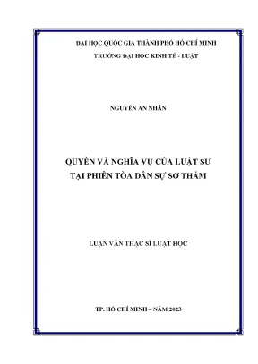 Quyền và nghĩa vụ của luật sư tại phiên tòa dân sự sơ thẩm
