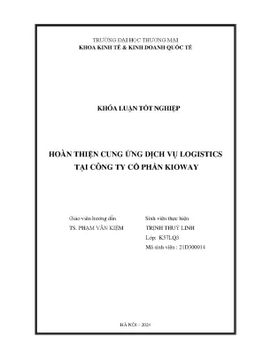 Hoàn thiện cung ứng dịch vụ logistics của công ty cổ phần kioway