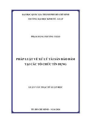 Pháp luật về xử lý tài sản bảo đảm tại các tổ chức tín dụng