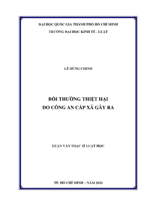 Bồi thường thiệt hại do công an cấp xã gây ra