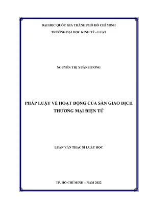 Pháp luật về hoạt động của sàn giao dịch thương mại điện tử