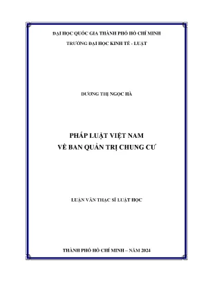 Pháp luật việt nam về ban quản trị nhà chung cư