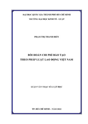Bồi hoàn chi phí đào tạo theo pháp luật lao động việt nam