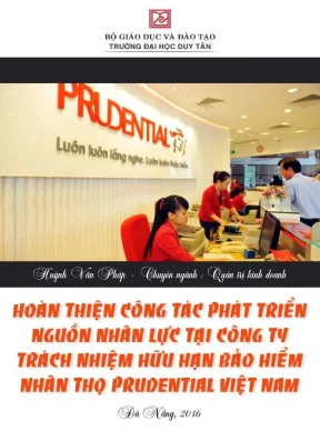 Luận văn thạc sĩ hoàn thiện công tác phát triển nguồn nhân lực tại công ty trách nhiệm hữu hạn bảo hiểm nhân thọ prudential việt nam