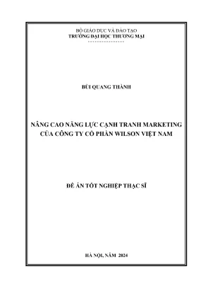 Nâng cao năng lực cạnh tranh marketing của công ty cổ phần wilson việt nam