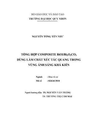 Tổng hợp composite bioi bi 2 o 2 co 3 dùng làm chất xúc tác quang trong vùng ánh sáng khả kiến