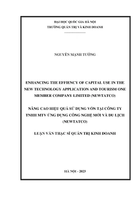 Enhancing the efficiency of capital use in the new technology application and tourism one member company limited newtatco