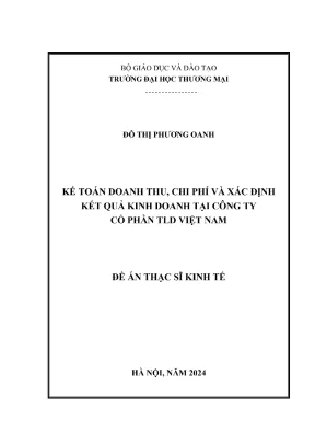 Kế toán doanh thu chi phí và xác định kết quả kinh doanh tại công ty cổ phần tld việt nam