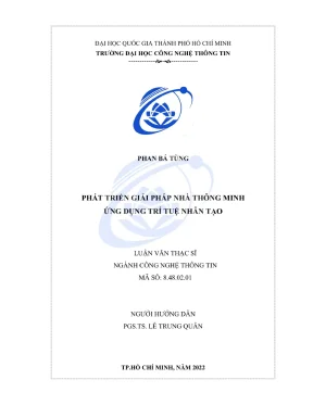 Luận văn thạc sĩ công nghệ thông tin phát triển giải pháp nhà thông minh ứng dụng trí tuệ nhân tạo