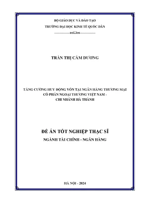 Tăng cường huy động vốn tại ngân hàng thương mại cổ phần ngoại thương việt nam chi nhánh hà thành