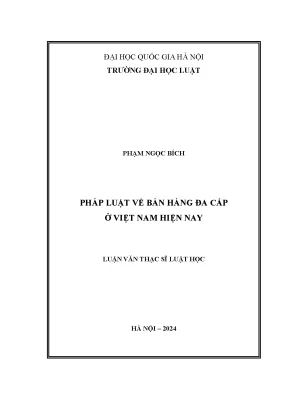 Pháp luật về bán hàng đa cấp ở việt nam hiện nay