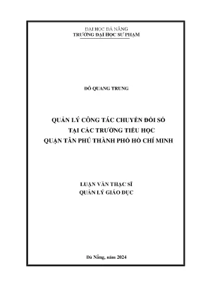 Quản lý chuyển đổi số tại các trường tiểu học quận tân phú thành phố hồ chí minh
