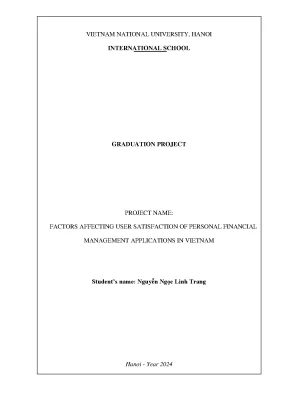Fyp nguyễn ngọc linh trang factors affecting user satisfaction of personal financial