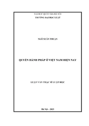 Quyền hành pháp ở việt nam hiện nay