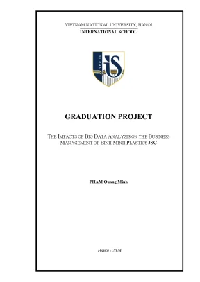 The impacts of big data analysis on the business management of binh minh plastics jsc
