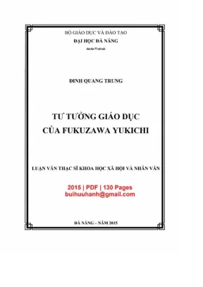 Luận văn thạc sĩ tư tưởng giáo dục của fukuzawa yukichi