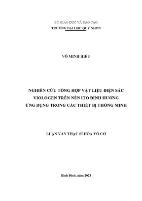 Nghiên cứu tổng hợp vật liệu điện sắc viologen trên nền ito định hướng ứng dụng trong các thiết bị thông minh