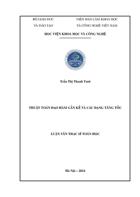 Thuật toán đạo hàm gần kề và các dạng tăng tốc