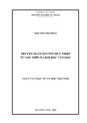 Truyện ngắn nguyễn huy thiệp từ góc nhìn xã hội học văn học