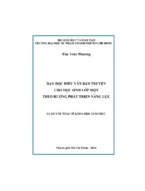 Dạy đọc hiểu văn bản truyện cho học sinh lớp một theo hướng phát triển năng lực