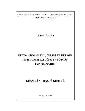 Kế toán doanh thu chi phí và kết quả kinh doanh tại công ty cổ phần tập đoàn videc