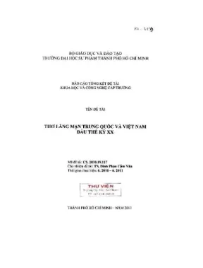 Thơ lãng mạn trung quốc và việt nam đầu thế kỷ xx