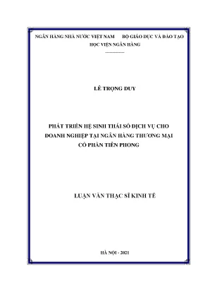 Phát triển hệ sinh thái số dịch vụ cho doanh nghiệp tại ngân hàng thương mại cổ phần tiên phong