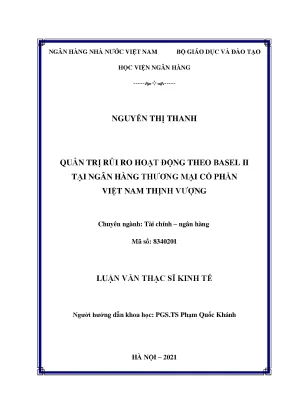 Quản trị rủi ro hoạt động theo basel ii tại ngân hàng tmcp việt nam thịnh vượng