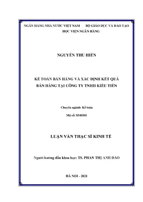 Kế toán bán hàng và xác định kết quả bán hàng tại công ty trách nhiệm hữu hạn kiều tiến