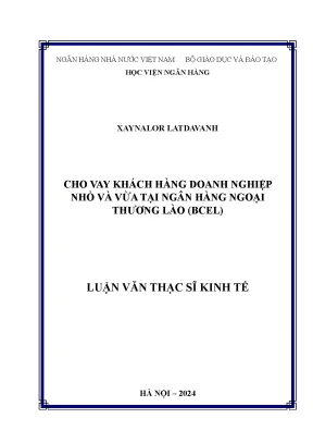 Cho vay khách hàng doanh nghiệp nhỏ và vừa tại ngân hàng ngoại thương lào bcel