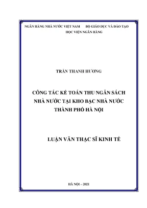 Công tác kế toán thu ngân sách nhà nước tại kho bạc nhà nước thành phố hà nội