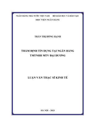 Thẩm định tín dụng tại ngân hàng tmtnhh mtv đại dương oceanbank