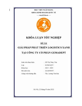 Giải pháp phát triển logistics xanh tại công ty cổ phần gemadept