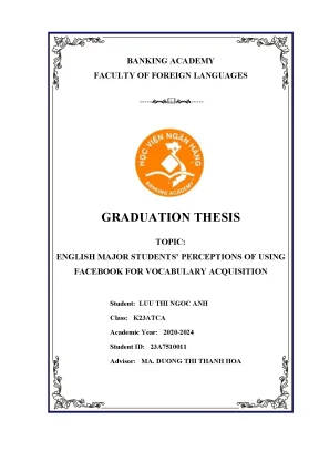 English major students perceptions of using facebook for vocabulary acquisition
