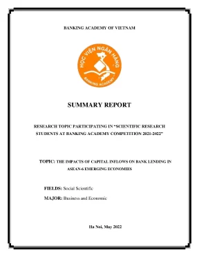 The impacts of capital inflows on bank lending in asean 6 emerging economies