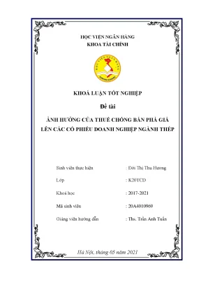 Ảnh hưởng của thuế chống bán phá giá lên các cổ phiếu doanh nghiệp ngành thép