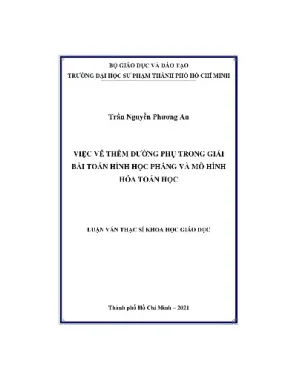 Việc vẽ thêm đường phụ trong giải bài toán hình học phẳng và mô hình hóa toán học