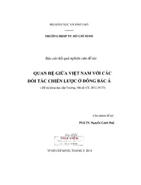 Quan hệ giữa việt nam với các đối tác chiến lược ở đông bắc á