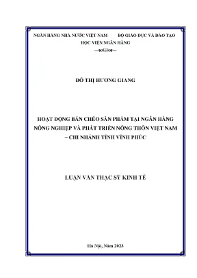 Hoạt động bán chéo sản phẩm tại ngân hàng nông nghiệp và phát triển nông thôn việt nam chi nhánh tỉnh vĩnh phúc