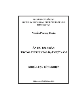 Ẩn dụ tri nhận trong thơ đương đại việt nam