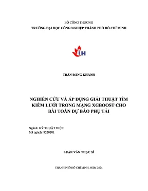 Nghiên cứu và áp dụng giải thuật tìm kiếm lưới trong mạng xgboost cho bài toán dự báo phụ tải