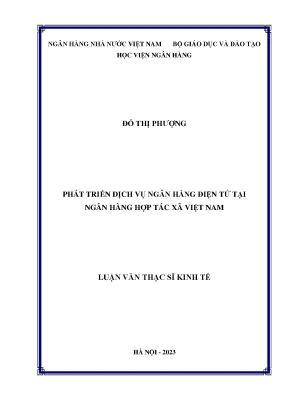 Phát triển dịch vụ ngân hàng điện tử tại ngân hàng hợp tác xã việt nam