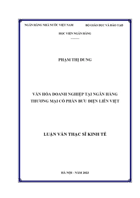 Văn hóa doanh nghiệp tại ngân hàng thương mại cổ phần bưu điện liên việt